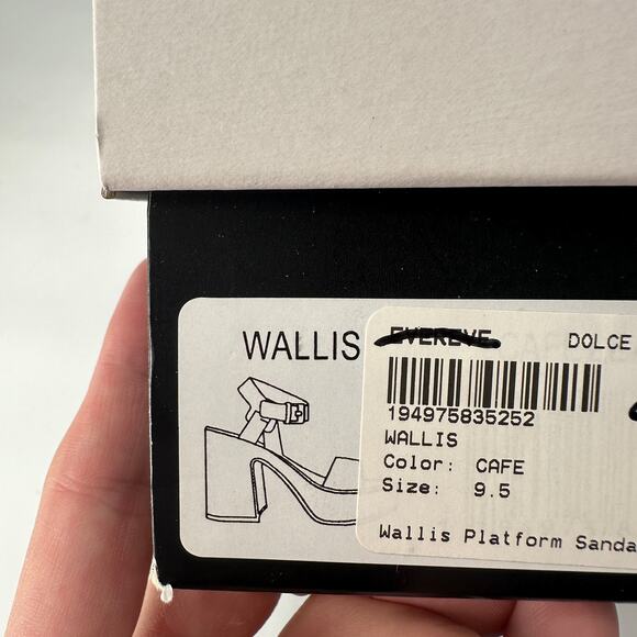 DOLCE VITA New in Box Wallis Platform Heel Sandal in Cafe // 9.5 - Picture 14 of 14